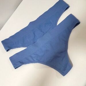 Aerie Blue Ribbed Bikini Bottoms